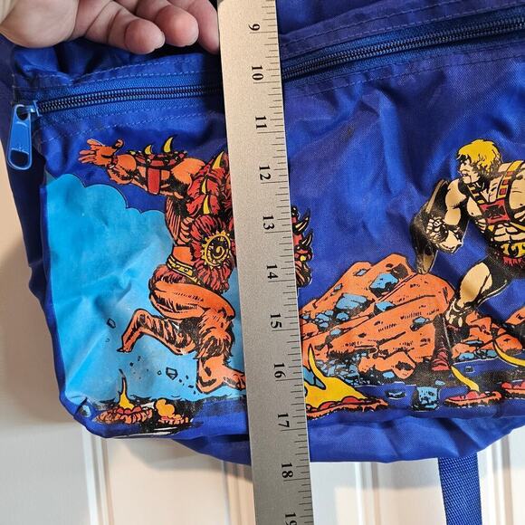 Vintage He-Man Masters of The Universe Backpack 1984 Blue Mattel Beast Man 17" - Picture 13 of 14